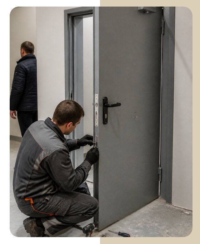 Ремонт противопожарной двери в Карасуке по цене 6602 р. | ДвериЛегко-Кск